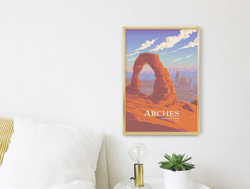 Arches National Park USA Travel Poster Art Print, 3 of 8