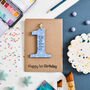 Personalised First 1st Birthday Wooden One Gift Card, thumbnail 2 of 7