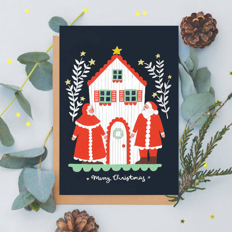 Mr And Mrs Claus Christmas Card By Jade Fisher | notonthehighstreet.com