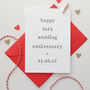 Personalised Numbered Wedding Anniversary Card, thumbnail 3 of 3