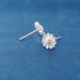 Sterling Silver Floral Burst Stud Earrings, thumbnail 4 of 7
