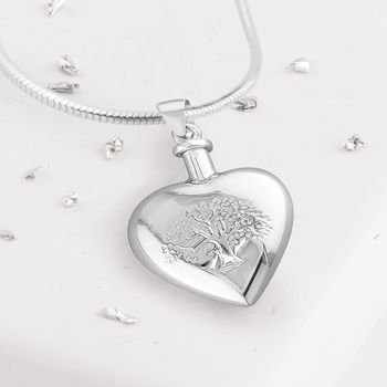 Memorial Heart Shaped Ashes Urn Necklace, 2 of 4