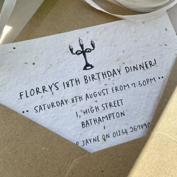 Personalised Invitations Plain Or Plantable Card, 3 of 6