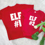 Three Little Elves Matching Kids T Shirt And Babygrow, thumbnail 2 of 2