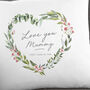 Personalised Mummy Wreath Cushion, thumbnail 3 of 3