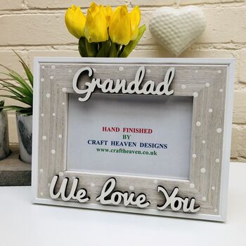 Personalised Grandad Photo Frame Birthday Script, 4 of 4