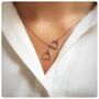 Personalised Stirrup Necklace, Silver, Gold Or Rose Gold, thumbnail 7 of 12