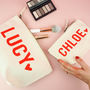 Personalised Name With Heart Make Up Bag, thumbnail 8 of 11