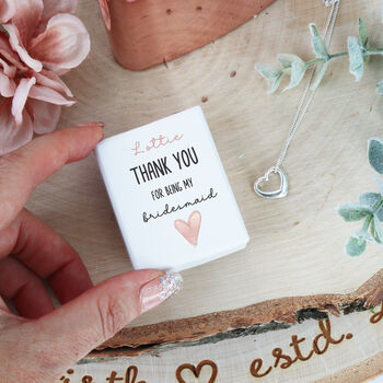 Personalised Thank You Silver Bridesmaid Necklace, 3 of 12