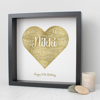 Personalised 30th Birthday Watercolour Word Art Gift, 5 of 11