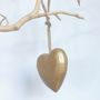 Large Gold Wooden Hanging Heart Decoration, thumbnail 1 of 2