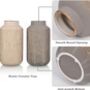 Set Of Two Brown And Beige Ceramic Vases, thumbnail 3 of 5