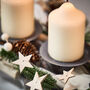 Frosted Pine Christmas Candle Table Centrepiece, thumbnail 5 of 6