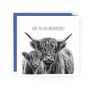 Dad You Are Moo Velous Highland Cow Card – Funny Father’s Day Farmyard Greeting, thumbnail 1 of 5
