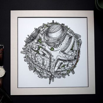 The Leeds Corn Exchange Hand Drawn Map Print, 3 of 5