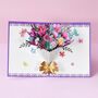 Pop Up 3D Purple Blank Card Bouquet, thumbnail 1 of 4