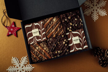 Luxury Festive Brownie Gift Box Six Piece, 8 of 9