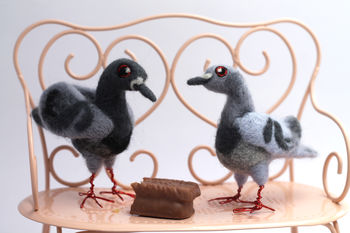 Needle Felted Pigeon Ornament, 5 of 6