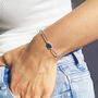 May Birthstone Baguette Link Bracelet, thumbnail 4 of 7
