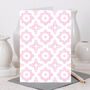 Pink Tile Greeting Card, thumbnail 1 of 3
