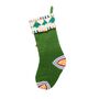 Christmas Pom Pom Stocking – Festive Knitted Stocking With Pom Pom Garland, thumbnail 3 of 5