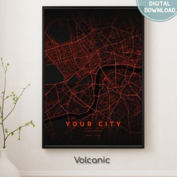 Custom Digital Map Neon Multiple Sizes Cyberpunk, 9 of 12