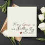 To My Groom On Our Wedding Day Personalised Card, thumbnail 1 of 3