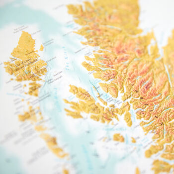 Map Of Scotland Topographic Terrain, 4 of 8
