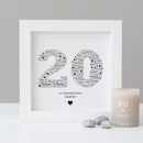 personalised 20th anniversary gift by hope and love ...