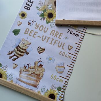 Personalised Bee Happy Height Chart, 4 of 7