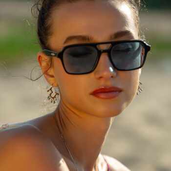 Melting And Dripping Irregular Silver Hoop Earrings, 3 of 6