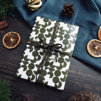 Spotty Christmas Wrapping Paper And Gift Tag Set, 6 of 12