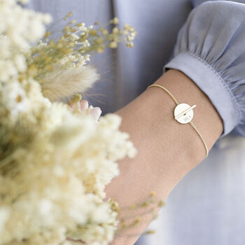 Martha Disc And Bar Personalised Bracelet, 5 of 12