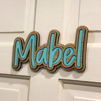 Personalised Name Sign Fun Gender Neutral Font, 6 of 7
