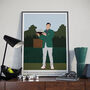 Rory Mc Ilroy Green Jacket Commentary Print, thumbnail 1 of 4