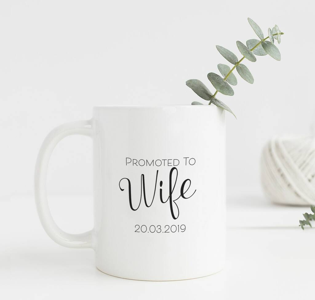 Promoted To Wife Personalised Mug By Chips Sprinkles Notonthehighstreet Com