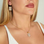 Matching Earrings And Necklace Set | Taupe And Cream, thumbnail 2 of 10