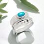 Personalised Wide Opal Spinner Ring In Sterling Silver, thumbnail 2 of 10