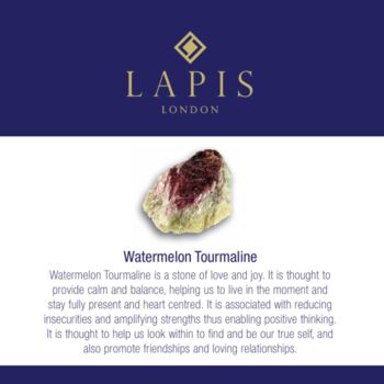 Watermelon Tourmaline Gemstone Beaded Necklace, 6 of 6