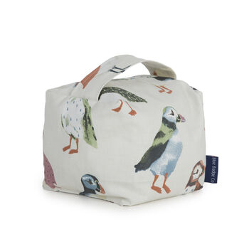 Heavy Weight Door Stopper In Patterned Puffin, 2 of 5