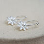 Sterling Silver Daisy Charm Hoops, thumbnail 2 of 11