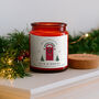 Personalised Gingerbread Scented Christmas Candle | 'First Christmas In Your New Home!' | Red, thumbnail 1 of 2