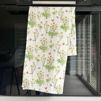 Buttercups Linen Tea Towel, 9 of 9