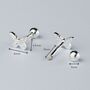 Sterling Silver Butterfly Screw Back Stud Earrings, thumbnail 2 of 4