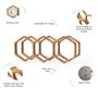 Handcrafted Oak Wood Honeycomb Toilet Paper Rack, thumbnail 6 of 8