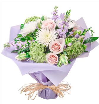 Luscious Lilac Hand Tied Flower Bouquet, 2 of 2