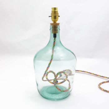 Recycled Glass Bottle Lamp | 36cm | Seven Colours, 8 of 10