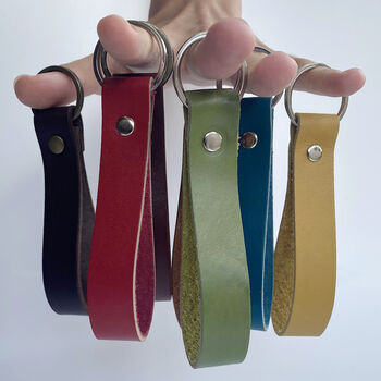 Personalised Leather Colourful Keyrings, Keychain, 3 of 6