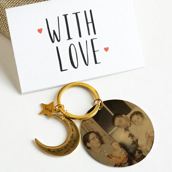 Engraved Moon And Star Friendship Keyring, 3 of 7