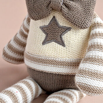 Personalised Knitted Puppy Soft Toy, 3 of 4
